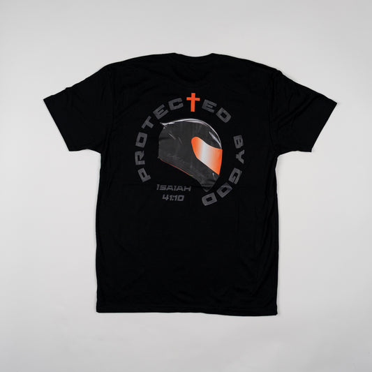 "Protected by God" Motorcycle Helmet Tee